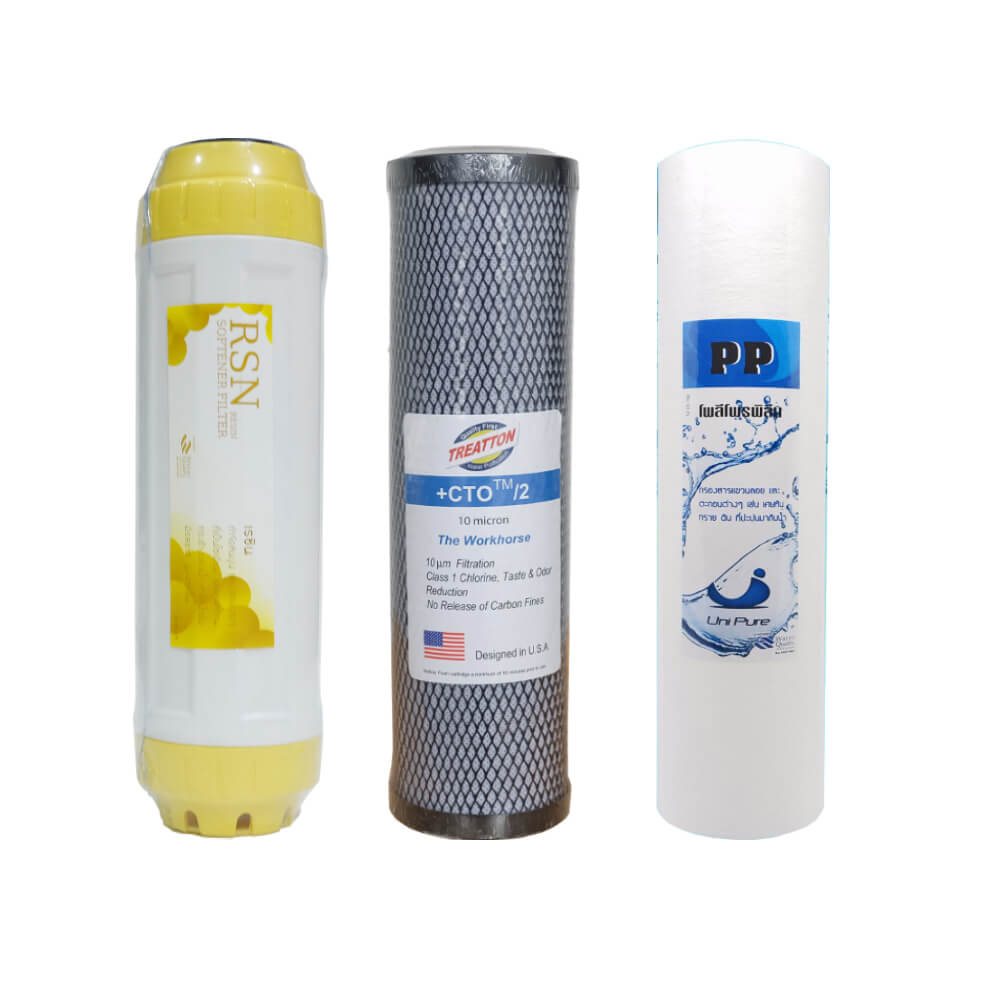 ไส้กรองน้ำ 3 ขั้นตอน UNI PURE  รุ่น FUN3S